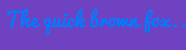 Image with Font Color 007BFF and Background Color 6F42C1